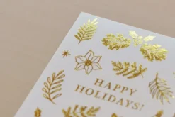 MU LifeStyle | Pegatinas Transferibles Foil Golden Flower Christmas