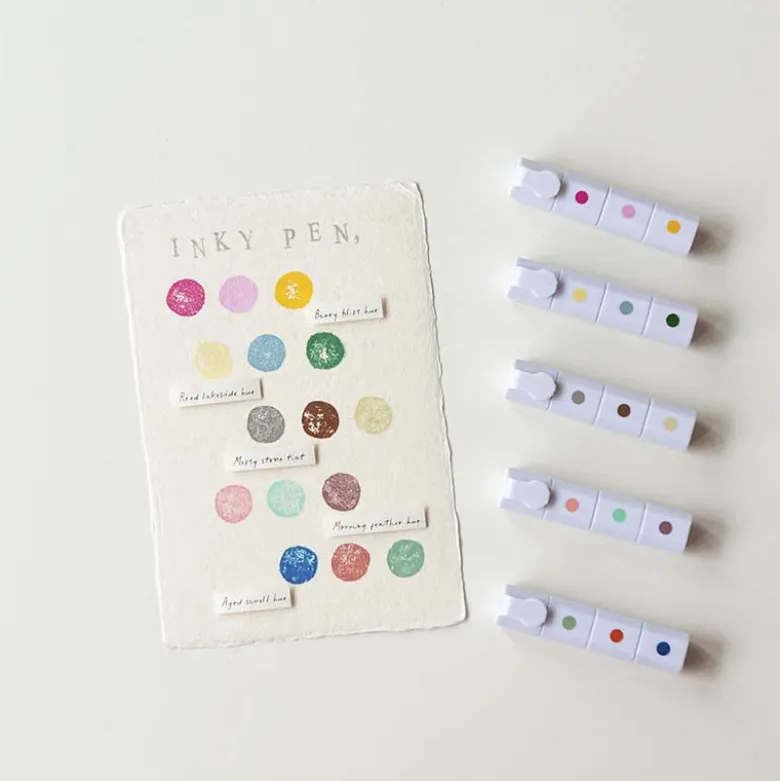 MU LifeStyle | Set de Tinta para Sellos Ink Pen 11 Reed Lakeside Hue