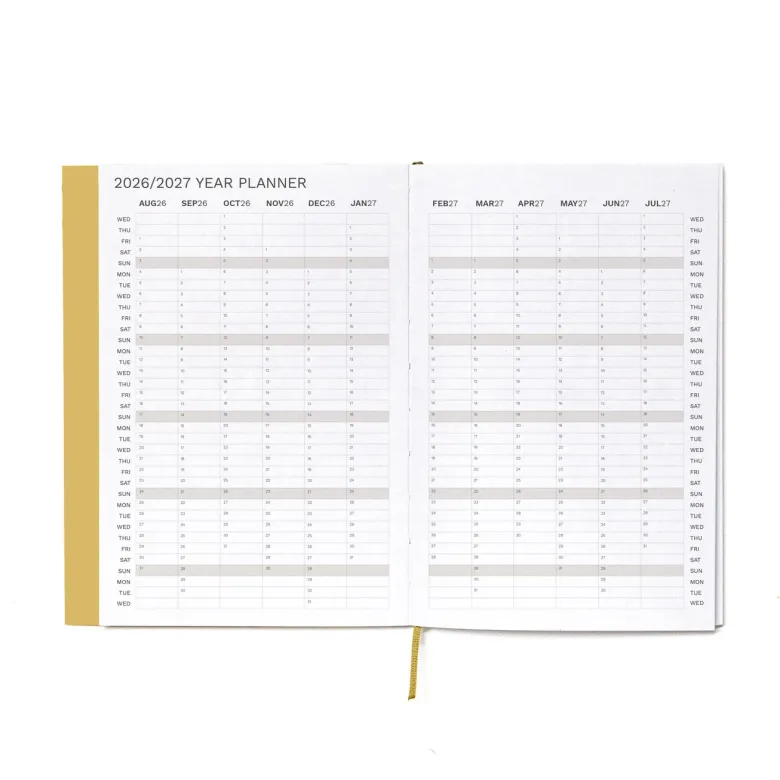Octagon | Agenda Weekly Planner A5 Camel 2026-2027 (Semanal)