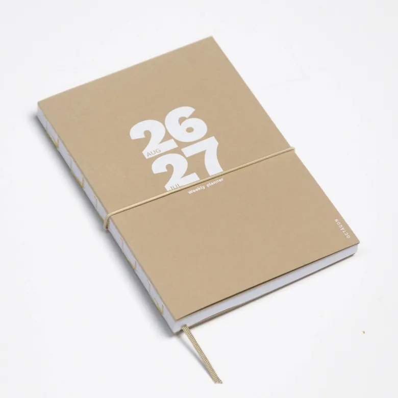 Octagon | Agenda Weekly Planner A5 Camel 2026-2027 (Semanal)