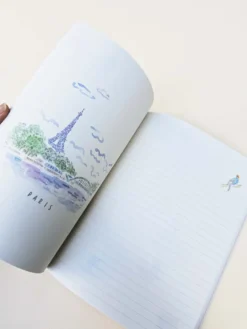 Paperways | Cuaderno de Viaje Ilustrado L'Après-midi Paris Eiffel Pink