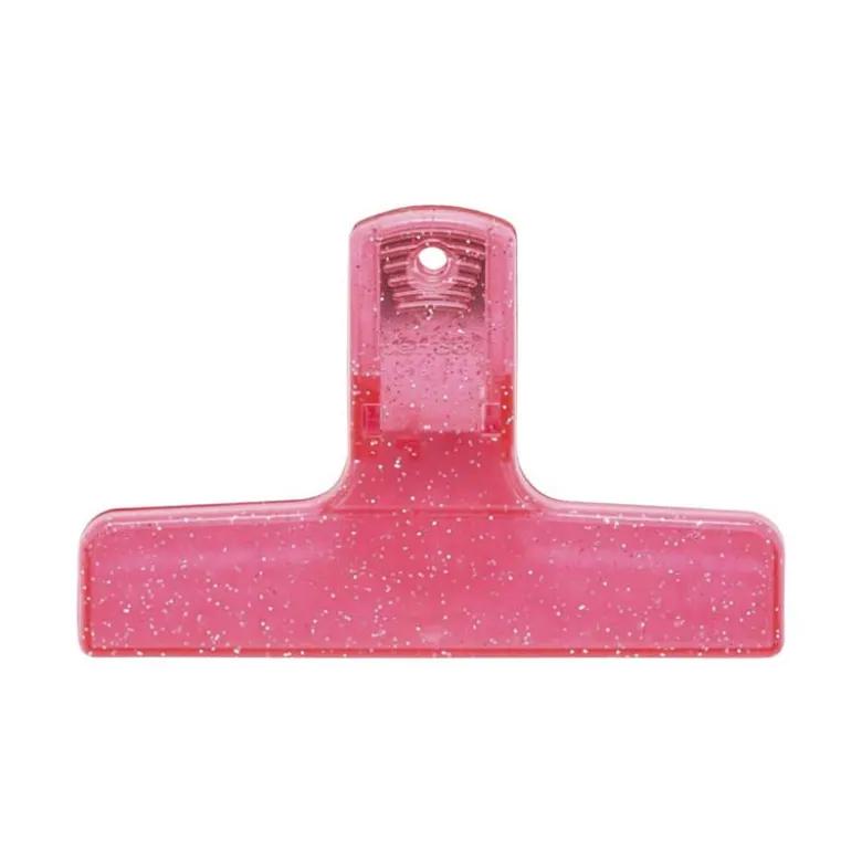 Penco | Clip de Plástico Glitter Pink