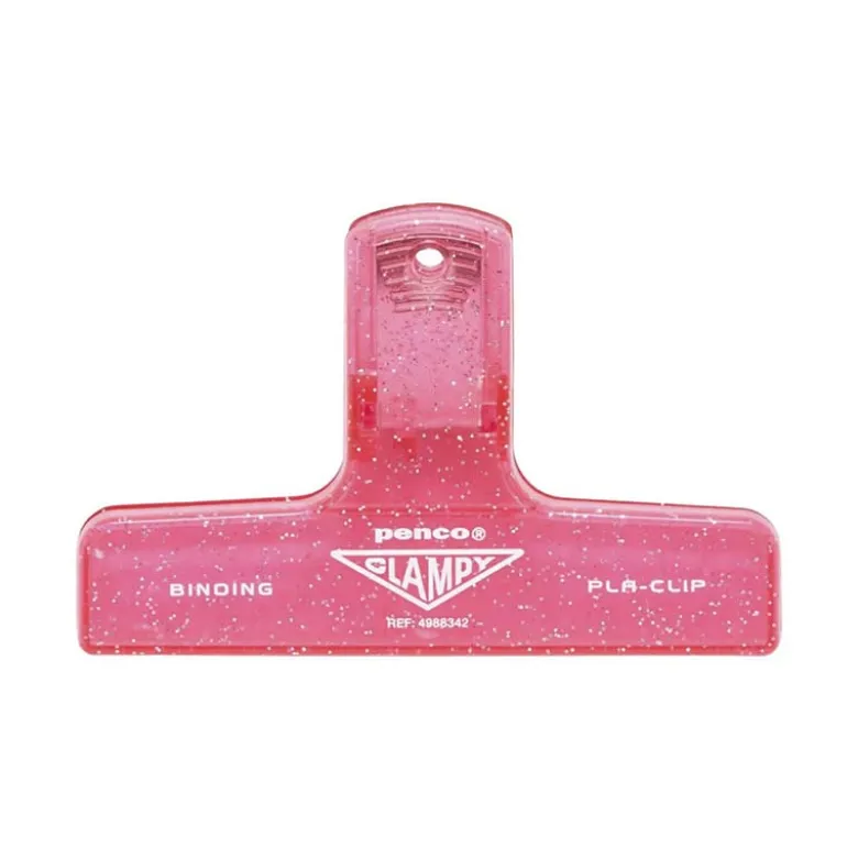 Penco | Clip de Plástico Glitter Pink
