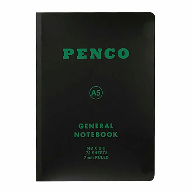 Penco | Cuaderno Soft PP A5 Black (Rayas)