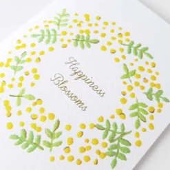 RyuRyu | Tarjeta de Felicitación Embroidery Mimosa