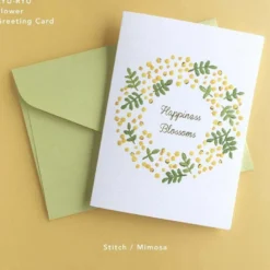 RyuRyu | Tarjeta de Felicitación Embroidery Mimosa