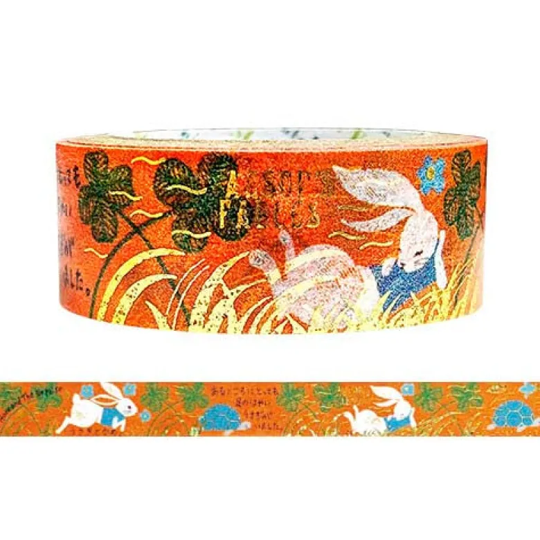 Seal-do | Jewel of Fairy Tale Aesop's Rabbit and Tortoise Washi Tape