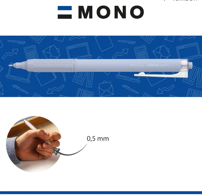 Tombow | Bolígrafo Monograph Lite Smoky Blue 0.5mm