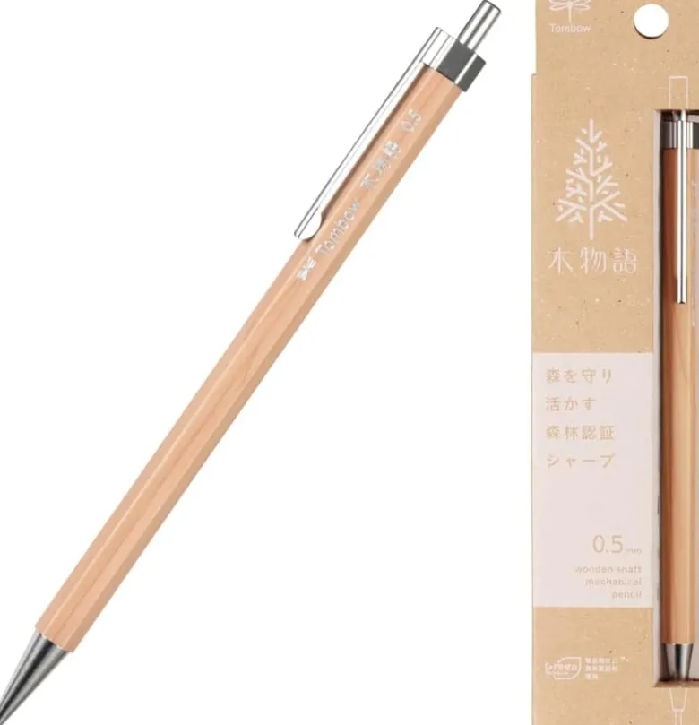 Tombow | Portaminas Wooden Monogatari 0.5 Natural
