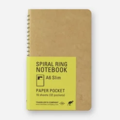 Traveler's Company | Cuaderno con Espiral A6 Slim Bolsillos de Papel