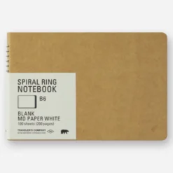 Traveler's Company | Cuaderno Con Espiral B6 Papel Blanco MD