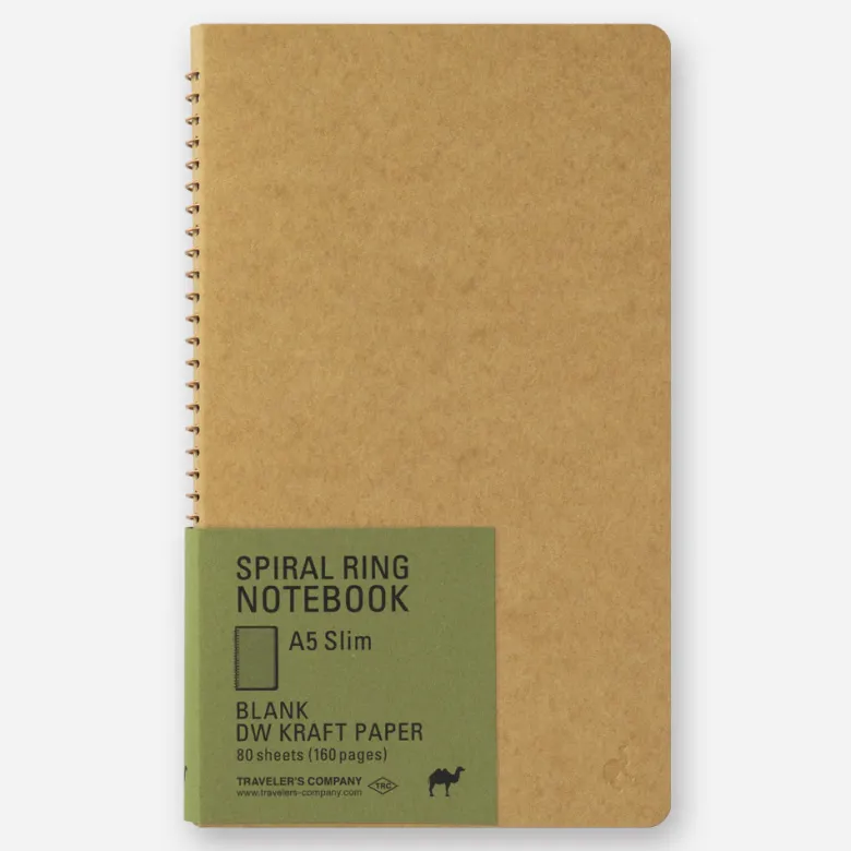 Traveler's Company | Cuaderno con Espiral A5 Slim Papel Kraft