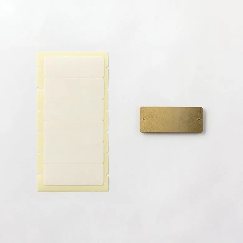 Traveler's Company | Placas de Rótulo Brass Label Plate