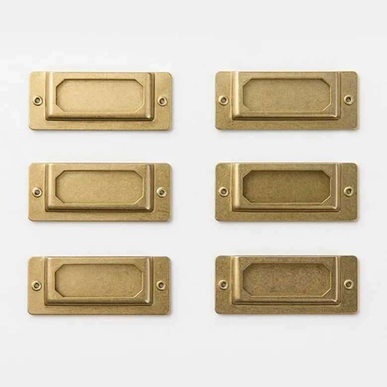 Traveler's Company | Placas de Rótulo Brass Label Plate