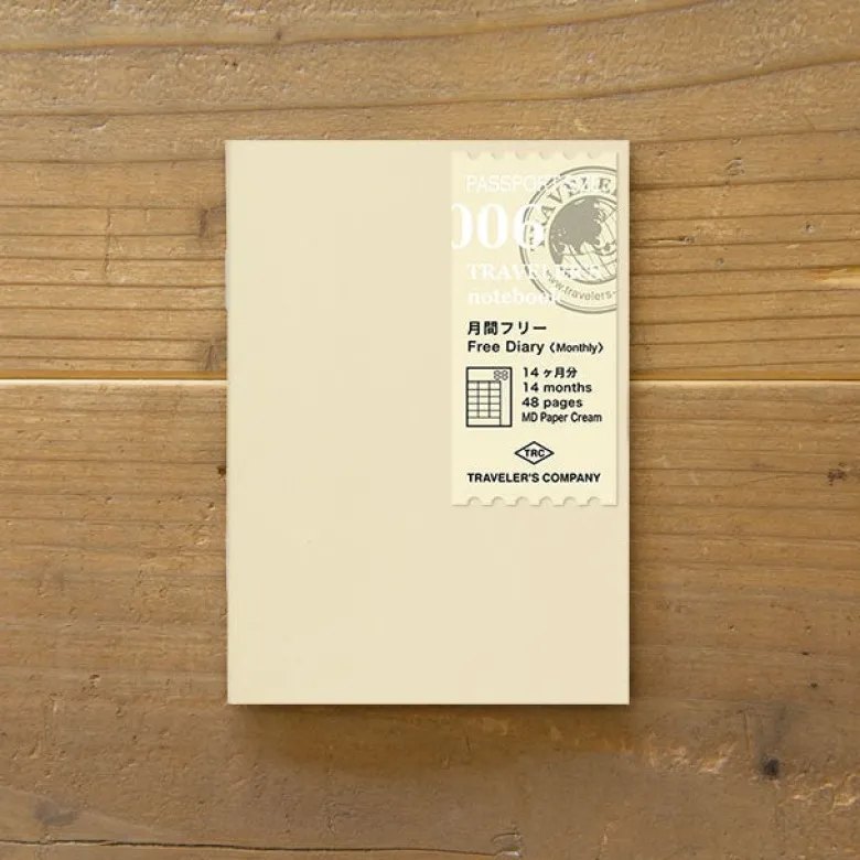 Traveler's Company | Recambio Passport 006 Planificador Mensual