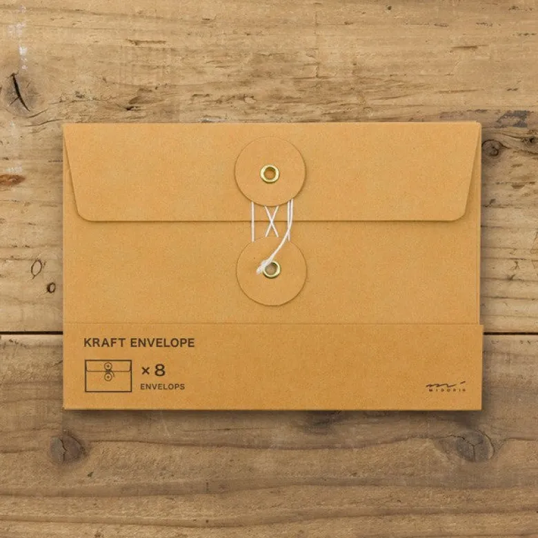 Traveler's Company | Set de Sobres Kraft M Naranja
