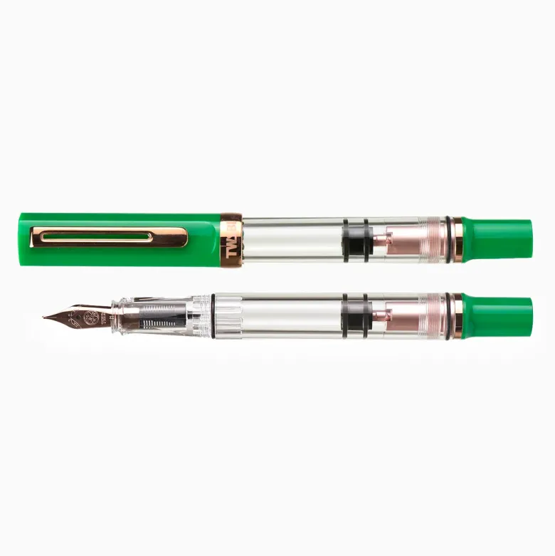 TWSBI | Set Pluma Estilográfica ECO T Royal Jade F con Tinta Midnight Blue