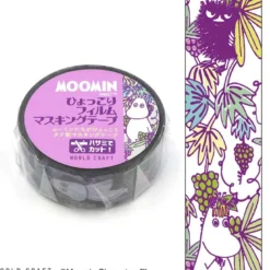 World Craft | Moomin Flower Purple Clear Tape