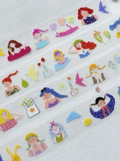 XiYue | Pegatinas en Rollo Colorful Girls