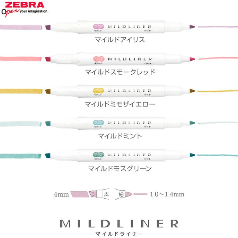 Zebra | Pack de Subrayadores Mildliner Calm